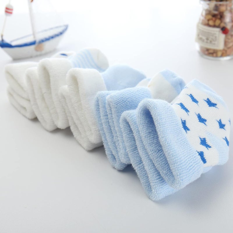 MAMIMAKA Newborn Baby Boy Girl Caps Mittens Socks Set Cotton Baby Essentials Accessories (Hats+Gloves+Socks) - Image 5